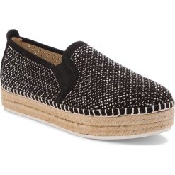Espadryle STEVE MADDEN - Pero Espadrille 91001052-09093-01001 Black. Czarne espadryle damskie marki Steve Madden, z materiału, na płaskiej podeszwie. W wyprzedaży za 289,00 zł.