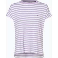 Tommy Jeans - T-shirt damski, lila. Szare t-shirty damskie Tommy Jeans, xs, w paski, z jeansu, bez kołnierzyka. Za 179,95 zł.