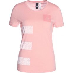 Adidas Performance THREE STRIPES Tshirt z nadrukiem trace pink. Czerwone topy sportowe damskie marki adidas Performance, m. Za 129,00 zł.
