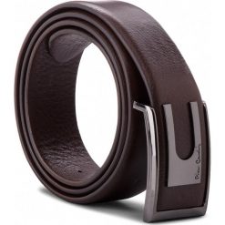 Pasek Męski PIERRE CARDIN - 8022 Ciemny Brąz. Brązowe paski damskie marki Pierre Cardin, w paski, ze skóry. Za 99,00 zł.