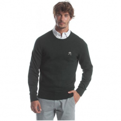 Polo Club C.H..A Sweter Męski Xxl Ciemnozielony. Czarne swetry klasyczne męskie Polo Club C.H..A, m, z okrągłym kołnierzem. W wyprzedaży za 239,00 zł.