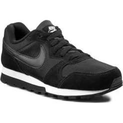Buty NIKE - Md Runner 2 749869 001 Black/Black/White. Czarne buty sportowe damskie Nike, bez wzorów, ze skóry, eleganckie, bez obcasa, na płaskiej podeszwie, bez zapięcia. W wyprzedaży za 219,00 zł.