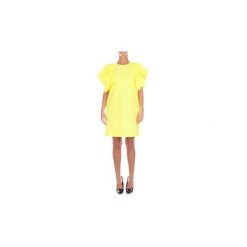Sukienki krótkie Msgm 2441MDA17184106. Żółte sukienki damskie MSGM, bez wzorów, bez kołnierzyka, z krótkim rękawem, krótkie, mini. Za 1221,91 zł.