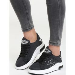 Czarne Buty Sportowe Mallow. Pomarańczowe buty sportowe damskie marki Born2be, z materiału. Za 89,99 zł.