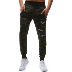 Spodnie dresowe męskie: Spodnie męskie dresowe woodland camo (ux1196)