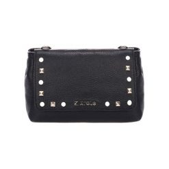 Torebki klasyczne damskie: Skórzana torebka w kolorze czarnym – (S)23 x (W)15 x (G)8 cm