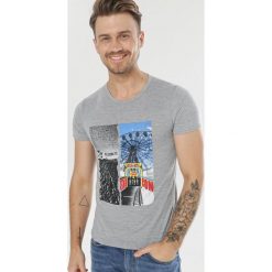 Szara Koszulka Viviemora. Szare koszulki męskie Born2be, xl, bez wzorów, bez kołnierzyka, bez rękawów. W wyprzedaży za 29,99 zł.