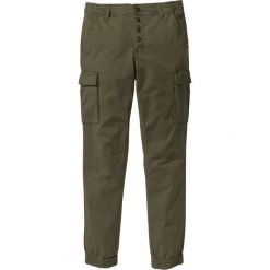 Bojówki męskie: Spodnie bojówki ze stretchem Slim Fit Straight bonprix ciemnooliwkowy