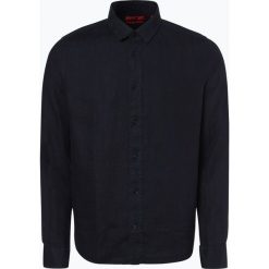 HUGO - Męska koszula lniana – Evart, niebieski. Niebieskie koszule męskie marki HUGO, xl. Za 429,95 zł.