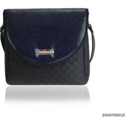 TOREBKA PURO CLASSIC 2503 NAVY CIRCLES. Niebieskie torebki klasyczne damskie Pakamera, bez wzorów, na ramię, bez dodatków. Za 187,00 zł.