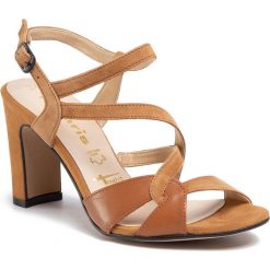 Sandały TAMARIS - 1-28397-24 Cognac/Cog.Lea 307. Niebieskie klapki damskie Tamaris, bez wzorów, ze skóry, bez obcasa, na obcasie. W wyprzedaży za 199,00 zł.