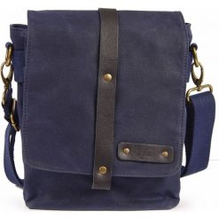 Bawełniana torba na ramię unisex 2JUS by DAAG Zone 2 granat - Granatowy. Niebieskie torby męskie skórzane daag, bez wzorów, z bawełny, na ramię. Za 109,99 zł.