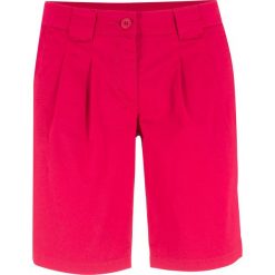 Szorty ze stretchem chino bonprix czerwień granatu. Spodnie damskie bonprix. Za 74,99 zł.