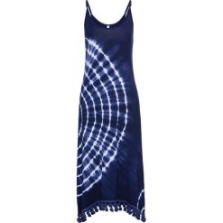 Sukienka bonprix kobaltowo-biały batikowy. Niebieskie sukienki damskie bonprix, bez wzorów, bez kołnierzyka, bez rękawów. Za 99,99 zł.