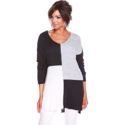 Sweter "Molly" w kolorze granatowo-biało-szarym. Szare bez kategorii marki 100% Maille, s, z okrągłym kołnierzem. W wyprzedaży za 108,95 zł.