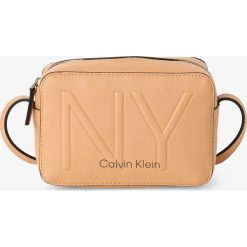 Calvin Klein - Torebka damska, beżowy. Brązowe torebki klasyczne damskie Calvin Klein, bez wzorów, bez dodatków. Za 359,95 zł.