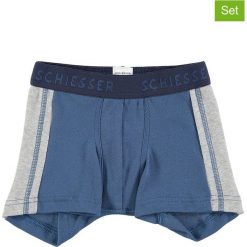 Bokserki (2 pary) w kolorze niebieskim. Niebieskie bielizna chłopięca marki Schiesser Kids, w paski. W wyprzedaży za 42,95 zł.