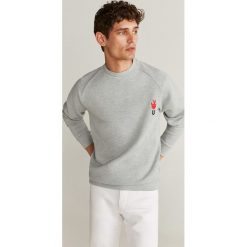 Mango Man - Bluza Marling. Szare bluzy męskie Mango Man, s, z nadrukiem, z elastanu, z okrągłym kołnierzem, bez rękawów, bez kaptura. Za 139,99 zł.