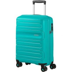 American Tourister walizka podróżna Sunside 55 cm turkusowa. Niebieskie walizki American Tourister, bez wzorów, eleganckie. W wyprzedaży za 301,00 zł.