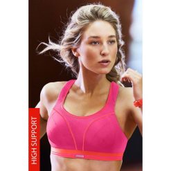 Biustonosz sportowy Shock Absorber Ultimate Run S5044 Pink bez fiszbinów. Różowe biustonosze sportowe damskie Shock Absorber, s, z haftami, ze skóry, tenisowe. Za 152,59 zł.