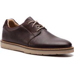 Półbuty CLARKS - Grandin Plain 261419237 Dark Brown Tumbled. Pomarańczowe półbuty męskie Clarks, na co dzień, bez wzorów, ze skóry ekologicznej, klasyczne, bez zapięcia. Za 299,00 zł.