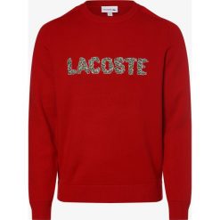Lacoste - Sweter męski, czerwony. Czerwone swetry męskie Lacoste, s, z aplikacjami, bez kołnierzyka, bez kaptura. Za 699,95 zł.