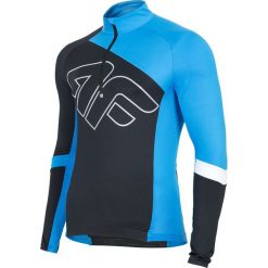 Koszulka rowerowa męska RKM155 - głęboka czerń. Szare koszulki męskie 4f, s, bez wzorów, z elastanu, klasyczne, ze stójką, z długim rękawem, długie. Za 129,99 zł.
