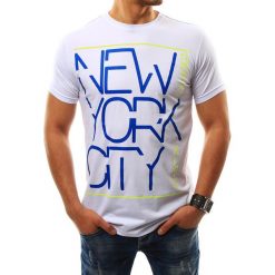 T-shirty męskie z nadrukiem: T-shirt męski z nadrukiem biały (rx2270)