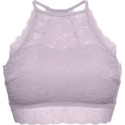 Biustonosz bustier bokserka: MUST HAVE bonprix dymny bez. Fioletowe biustonosze bonprix, w koronkowe wzory, z koronki. Za 49,99 zł.