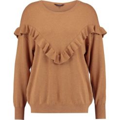 Swetry klasyczne damskie: mbyM FINAL Sweter golden brown melange