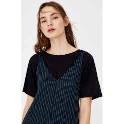 Koszulka basic z raglanowymi rękawami. Brązowe t-shirty męskie marki Pull & Bear. Za 39,90 zł.