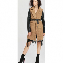 Camelowa Kamizelka Lean On Me. Brązowe kamizelki damskie other, l, z futra. Za 139,99 zł.