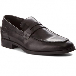 Półbuty GEOX - U Pericle E U620RE 00043 C9997 Black. Czarne derby męskie Geox, ze skóry. W wyprzedaży za 299,00 zł.