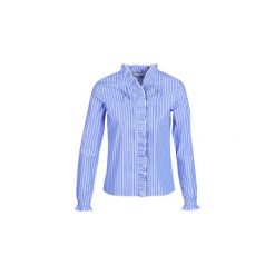 Koszule Maison Scotch LONG SLEEVES SHIRT. Niebieskie koszule damskie marki Maison Scotch, s, bez wzorów, bez kołnierzyka, bez rękawów. Za 459,00 zł.