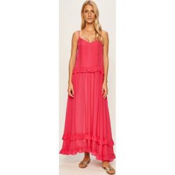 Twinset - Sukienka. Czarne sukienki damskie Twinset, s, bez wzorów, z bawełny, bez kołnierzyka, bez rękawów, maxi, rozkloszowane. W wyprzedaży za 899,90 zł.