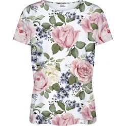 Colour Pleasure Koszulka damska CP-030 104 biało-zielona r. XL/XXL. Białe bluzki damskie marki Colour pleasure, xl. Za 70,35 zł.