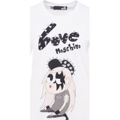 Love Moschino Tshirt z nadrukiem white. Białe t-shirty damskie marki Love Moschino, z nadrukiem, z elastanu. Za 429,00 zł.