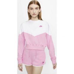 Nike Sportswear Bluza Różowy Biały. Różowe bluzy damskie Nike, s, bez wzorów, z bawełny, bez rękawów, bez kaptura. Za 223,95 zł.