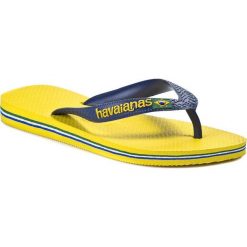 Klapki męskie: Japonki HAVAIANAS – Brasil Logo 41108502197 Citrus Yellow