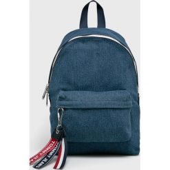 Tommy Jeans - Plecak. Niebieskie plecaki damskie Tommy Jeans, bez wzorów, z bawełny. W wyprzedaży za 299,90 zł.