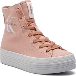 Sneakersy CALVIN KLEIN JEANS - Zabrina RE9245 Dusk. Różowe półbuty damskie Calvin Klein Jeans, z jeansu. W wyprzedaży za 379,00 zł.