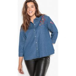Koszule wiązane damskie: Koszula z denimu z haftem