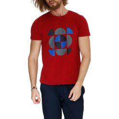 T-shirty męskie z nadrukiem: T-shirt w kolorze czerwonym
