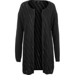Sweter bez zapięcia bonprix czarny. Czarne swetry damskie bonprix, bez wzorów, bez rękawów, bez kaptura. Za 59,99 zł.