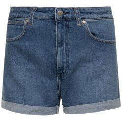 Szorty jeansowe Wrangler Boyfriend W22KJX31A. Niebieskie szorty damskie Wrangler, s, bez wzorów, z elastanu. Za 199,00 zł.