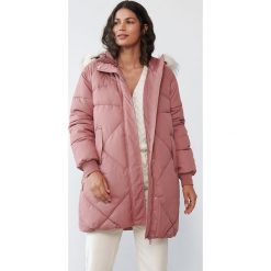 Kurtka parka z kapturem - Różowy. Różowe kurtki damskie Sinsay, s, bez wzorów, z kapturem. Za 139,99 zł.