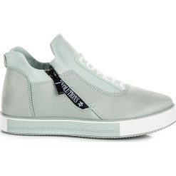 Trampki i tenisówki damskie: Zielone zamszowe trampki IDEAL SHOES zielone