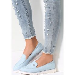 Niebieskie Lordsy White Sky. Niebieskie lordsy damskie marki vices, z materiału. Za 49,99 zł.