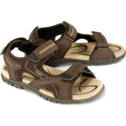 GEOX U8224D S.STRADA D 050AU C0705 brown/sand, sandały męskie. Brązowe sandały męskie Geox, na rzepy. Za 309,90 zł.