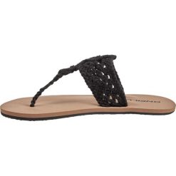 O'Neill Japonki Czarny. Czarne klapki damskie O'Neill, w paski, z materiału, bez obcasa. Za 163,95 zł.